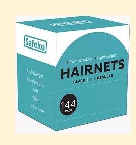 Regular Hairnet, Black 22" - 144 Ct (144 Units)