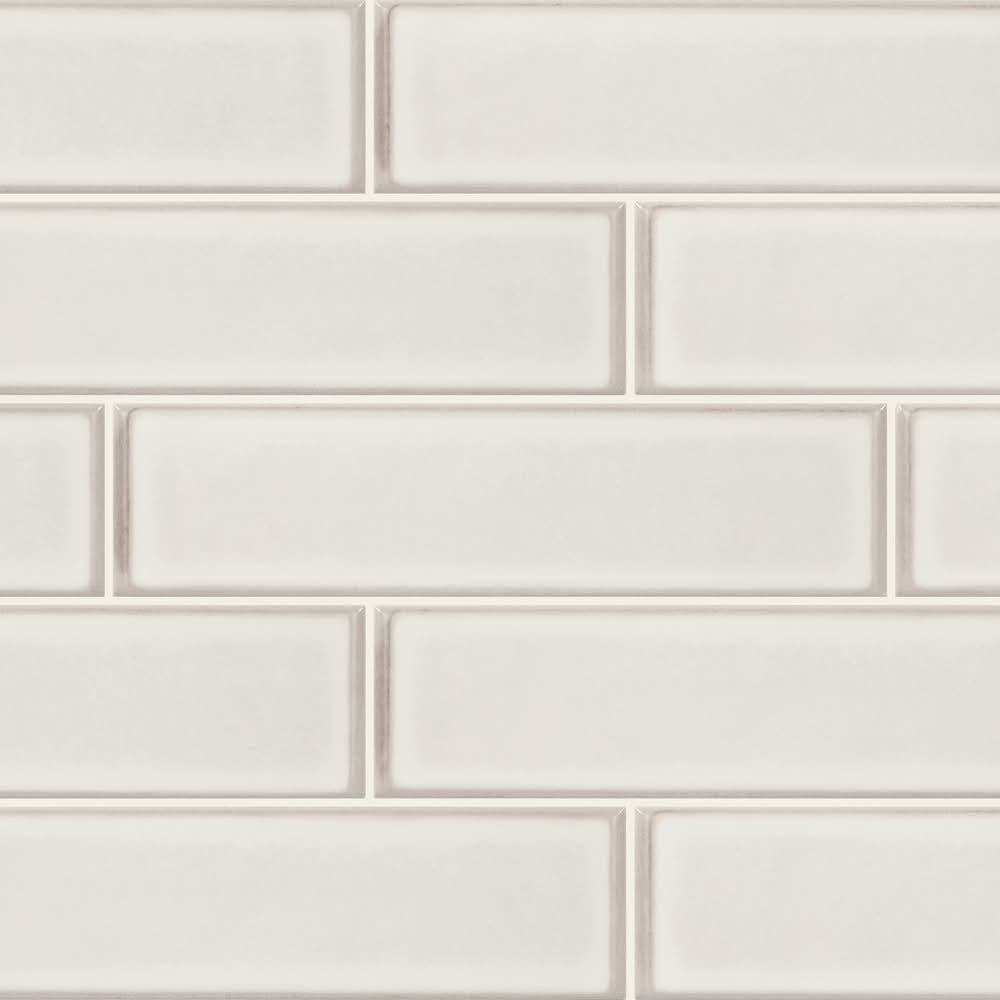Daltile Vistaframe Pearl White 3-in x 12-in Glossy Ceramic Subway Wall Tile ( 0.25-sq ft Piece )