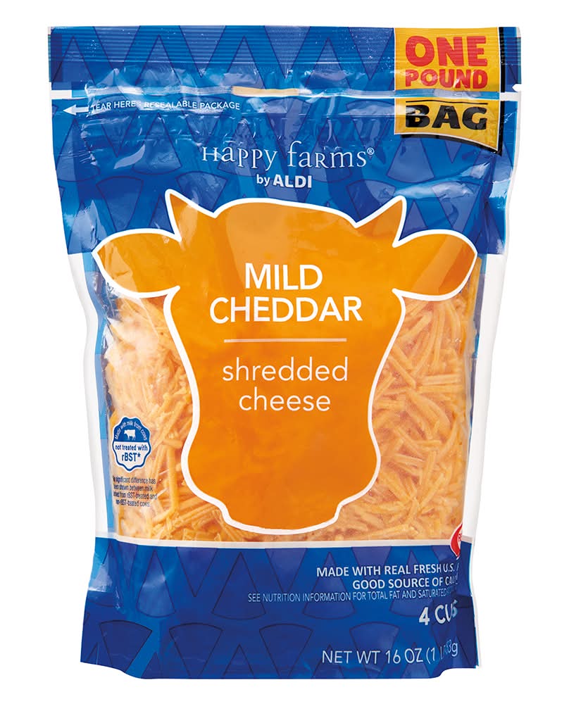 Happy Farms Shredded Mild Cheddar Cheese (16 oz)