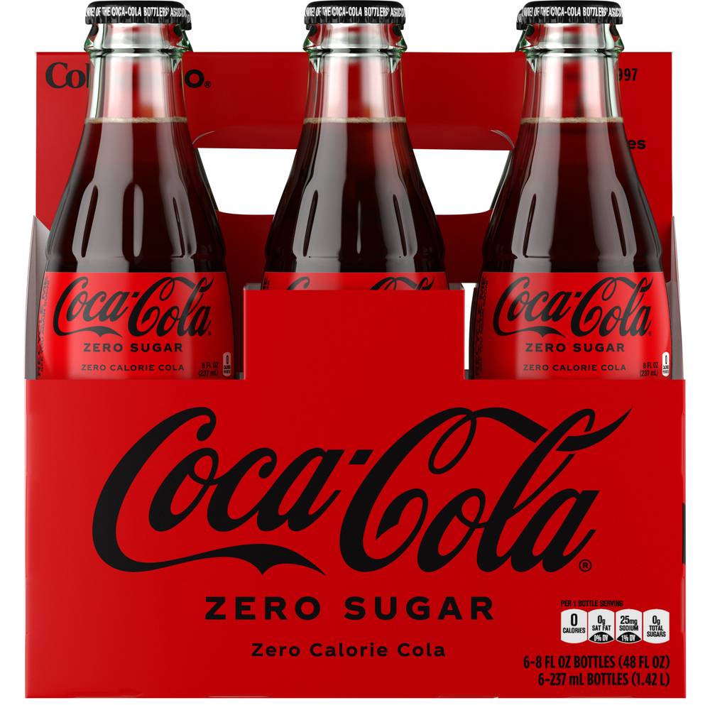 Coca-Cola Zero Sugar Cola Soda (6 ct, 8 fl oz )