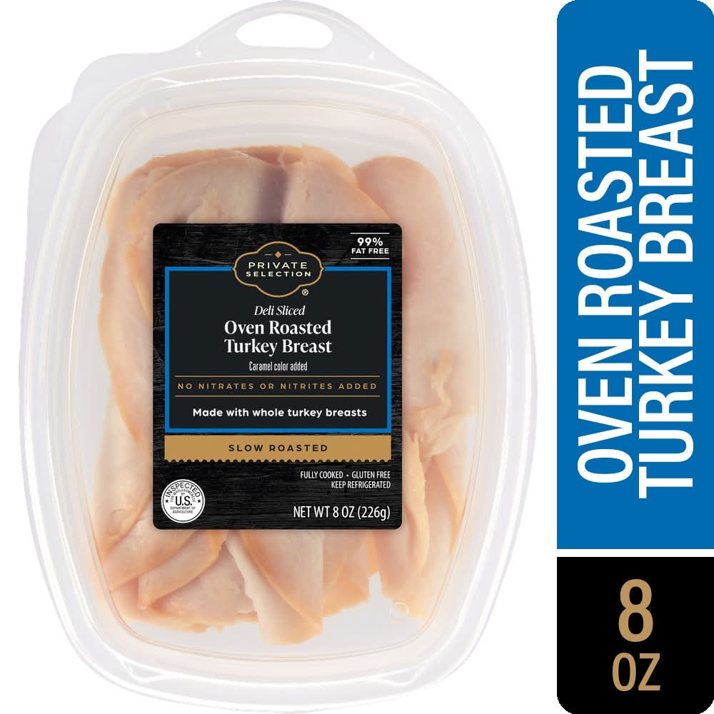 Private Selection Deli Sliced Turkey Breast, Oven Roasted (8 oz)