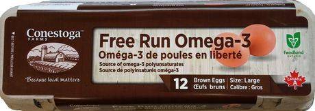 Conestoga Farms Omega-3 Free Run Brown Eggs L (672 g)