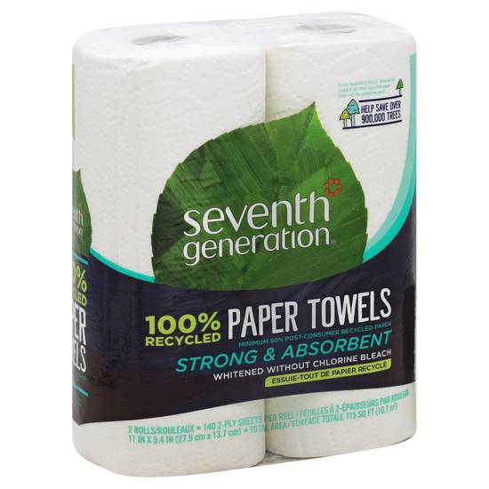 Seventh Generation 100% Recycled Paper Towels (2 ct)