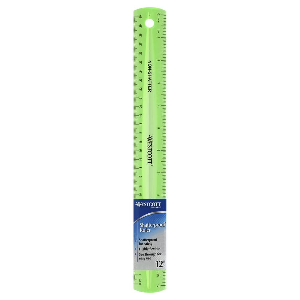 Westcott Shatterproof Ruler (1 ruler)