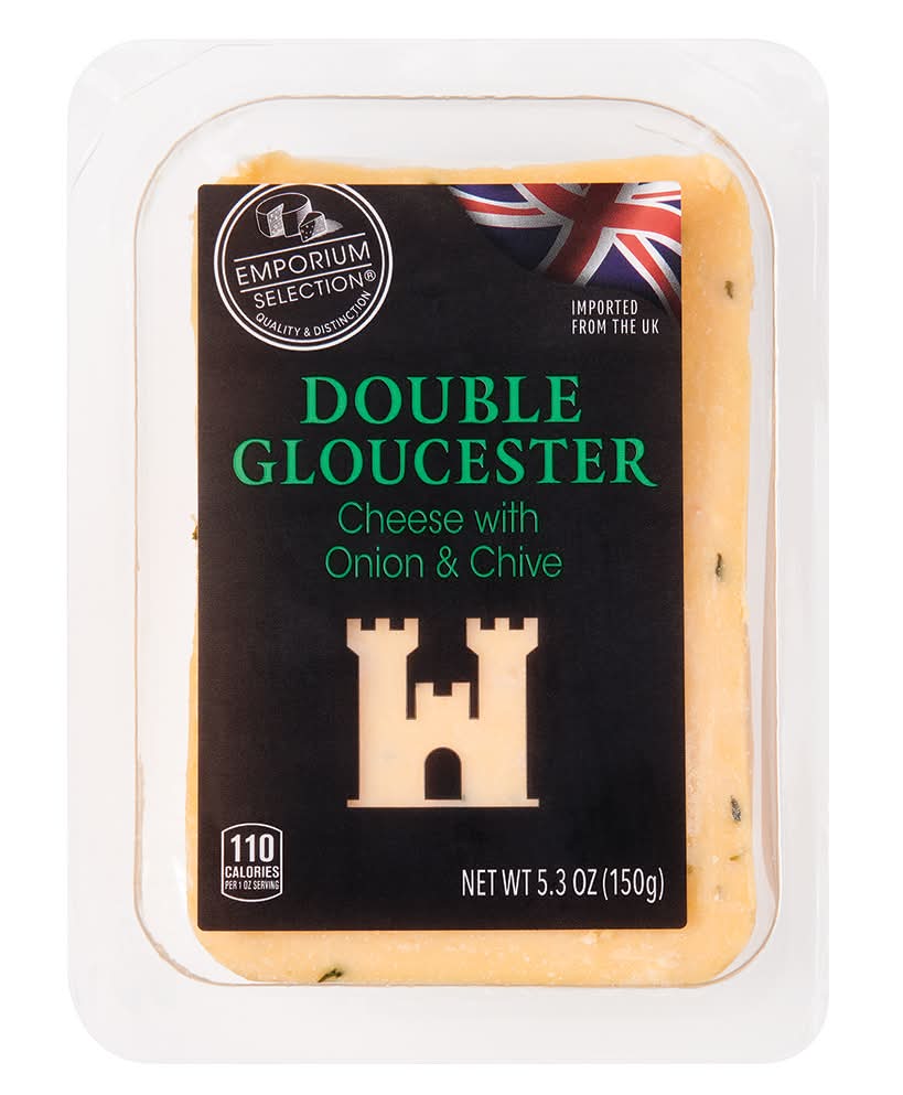 Emporium Selection Double Gloucester Cheese, Onion & Chive (5.3 oz)