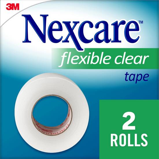 3M Nexcare 1" Flexible Clear Tape Rolls (2 ct)