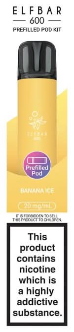 Elfbar Banana Ice 600 Prefilled Pod Kit 20mg/ml (408904)