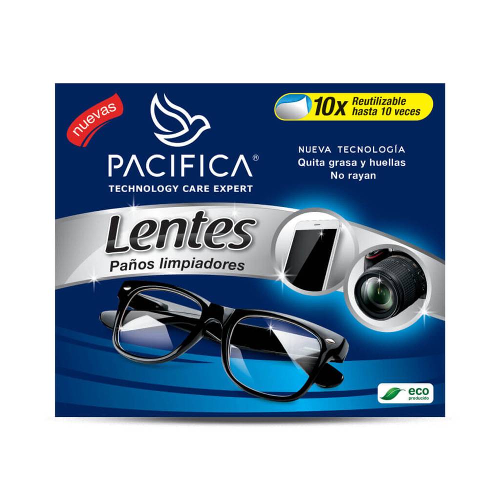 Pacifica paños limpiadores para lentes (5 piezas)