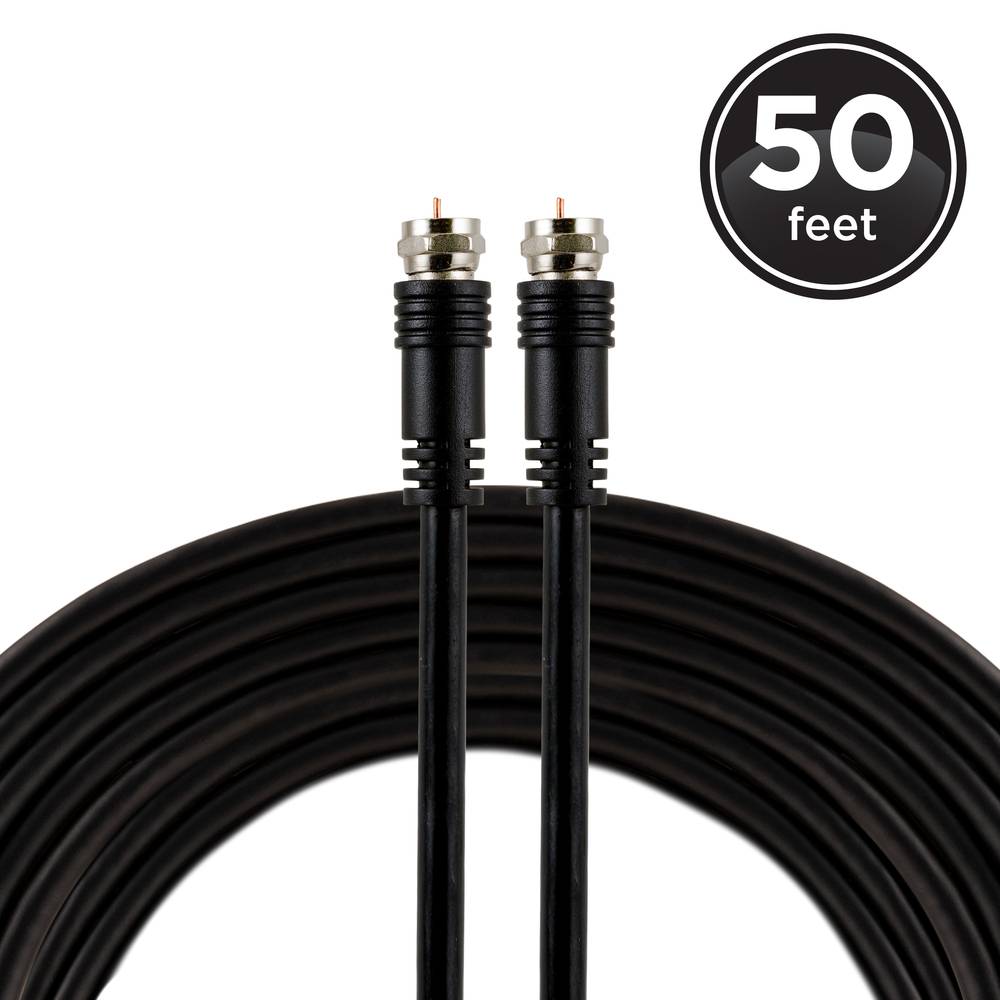 Utilitech 50-ft Rg6 Black Coaxial Cable | 67161-T1