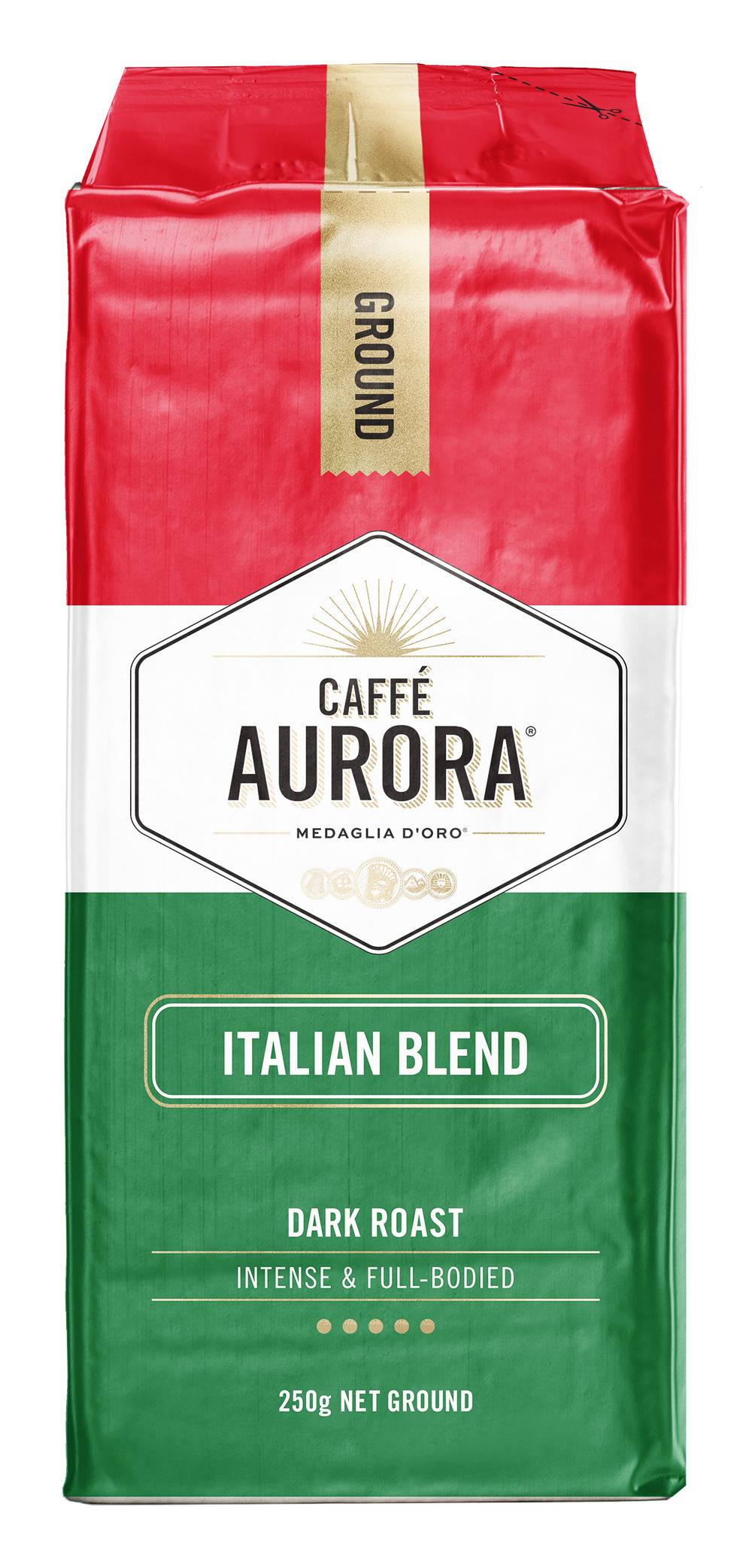 Caffe Aurora Italian Style Ground Coffee (250g)