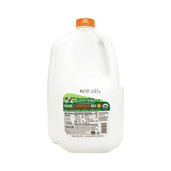 Fresh Thyme Organic 2% Reduced Fat Milk (1 gal)
