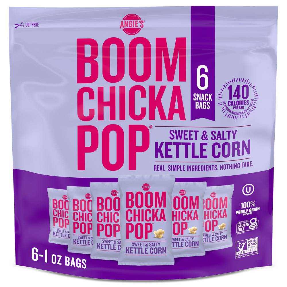 Angie's Boomchickapop Sweet & Salty Kettle Corn Popcorn (6 ct)