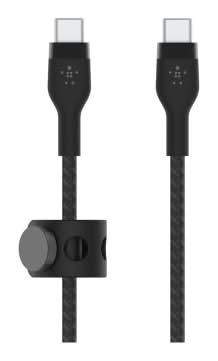 Belkin BoostCharge Pro Flex Braided USB-C To USB-C Charger Cable, 2M/6.6FT, Black