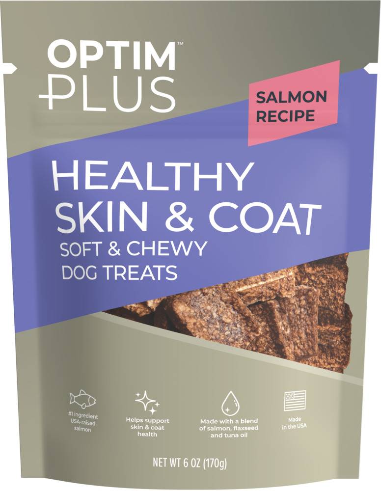 OptimPlus Salmon Healthy Skin & Coat Soft & Chewy Dog Treats (6 oz)