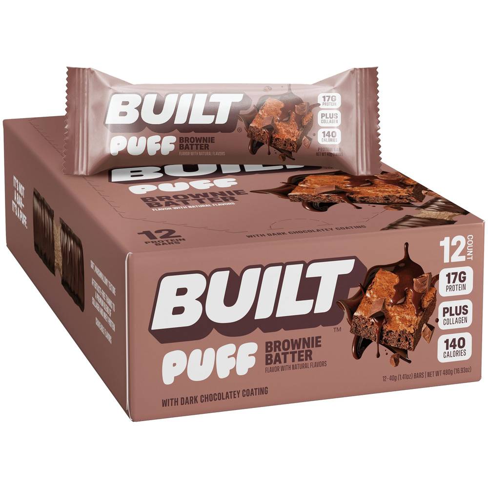 Built Puff Protein Bar, Brownie Batter (12 x 40 g)