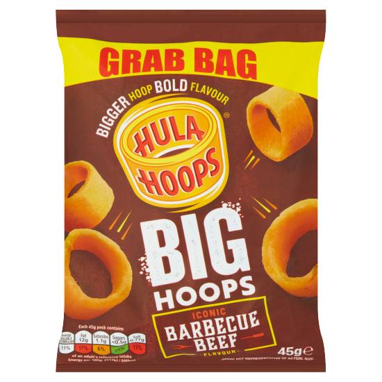 Hula Hoops Barbecue Beef, Big Hoops Potato Rings (45g)