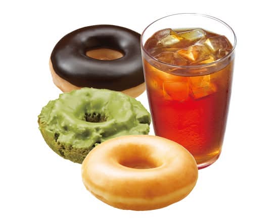 【3コンボ】ストロベリー ティー(ホット/アイス)+おすすめドーナツ3種