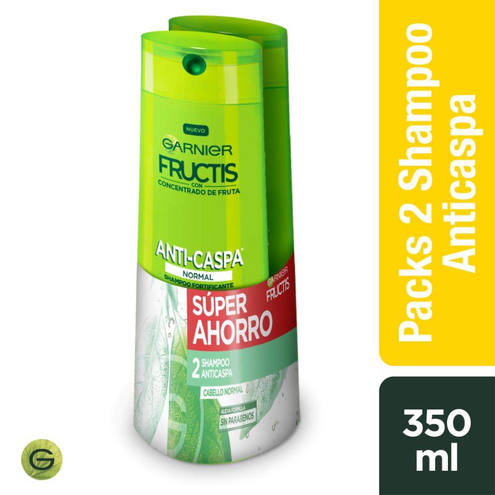 Pack Fructis Shampoo Anti Caspa 350 Ml 2un