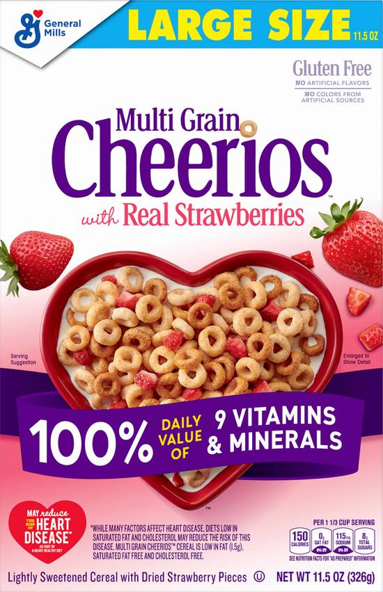 Cheerios Large Size Multi Grain With Strawberry Oats Cereal