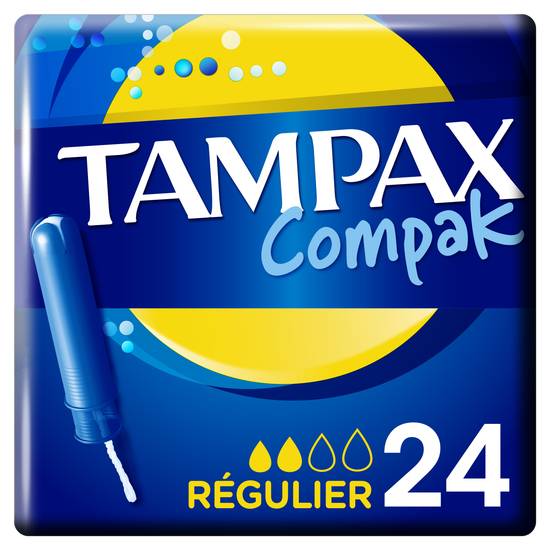 Tampax - Compak regular tampons avec applicateur (24 pièces)