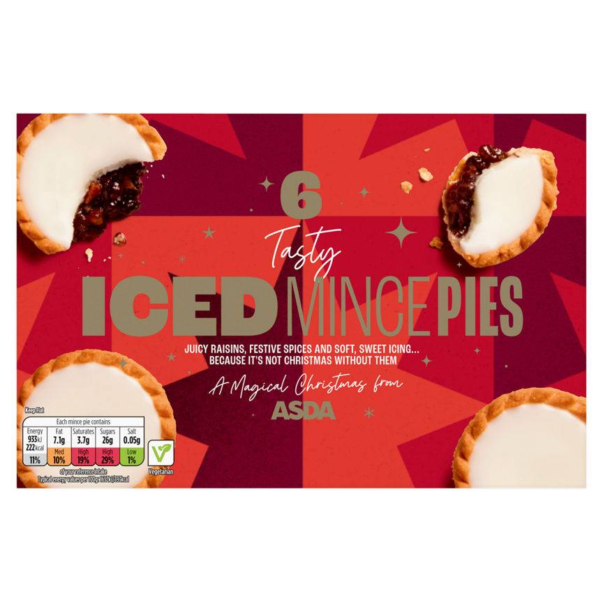 ASDA Tasty Iced Mince Pies (6 pack)