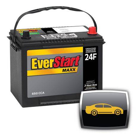EverStart AUTO MAXX-24F, 12 Volt, Car Battery, Group Size 24F, 650 CCA
