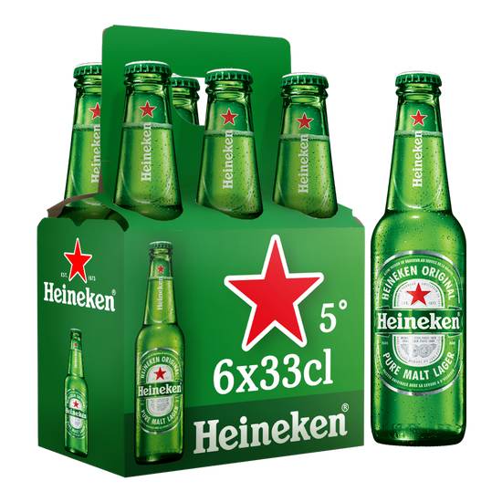 Heineken - Bière blonde (6 pack, 330 ml)