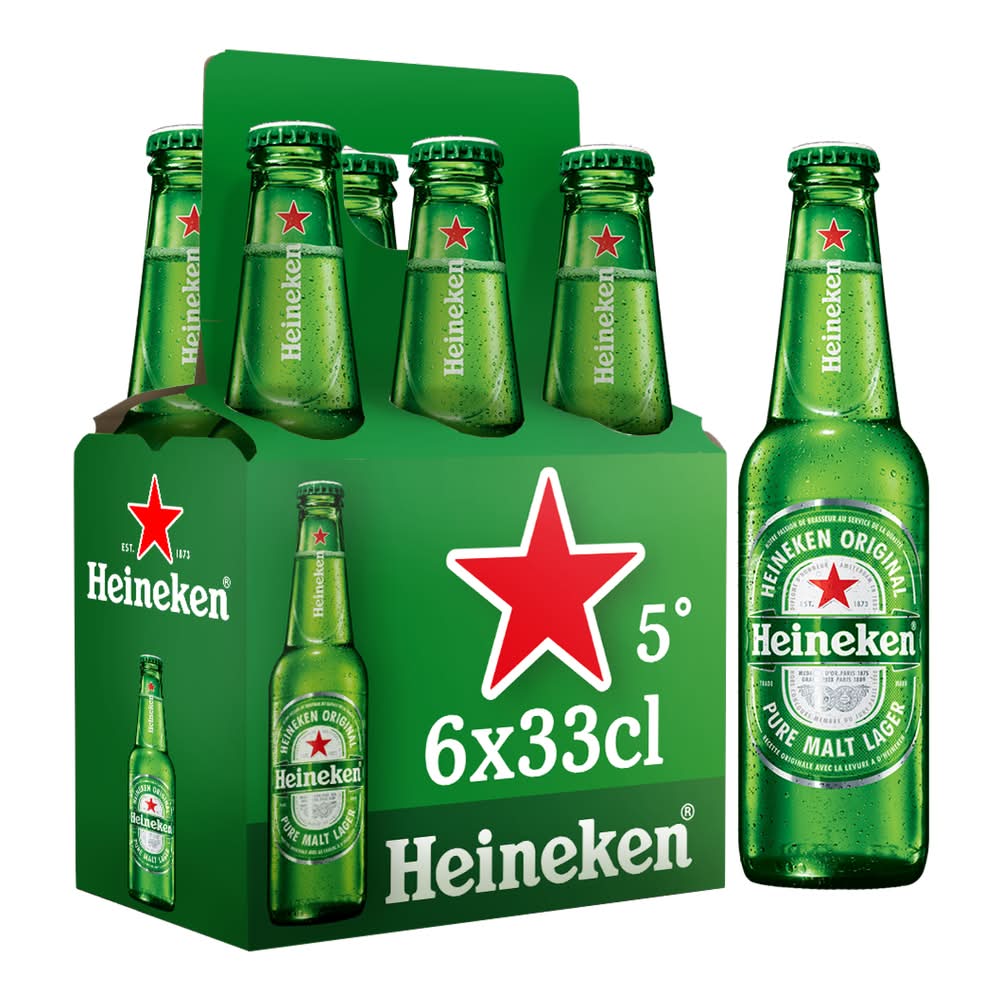 Heineken - Bière blonde premium (6 x 330ml)