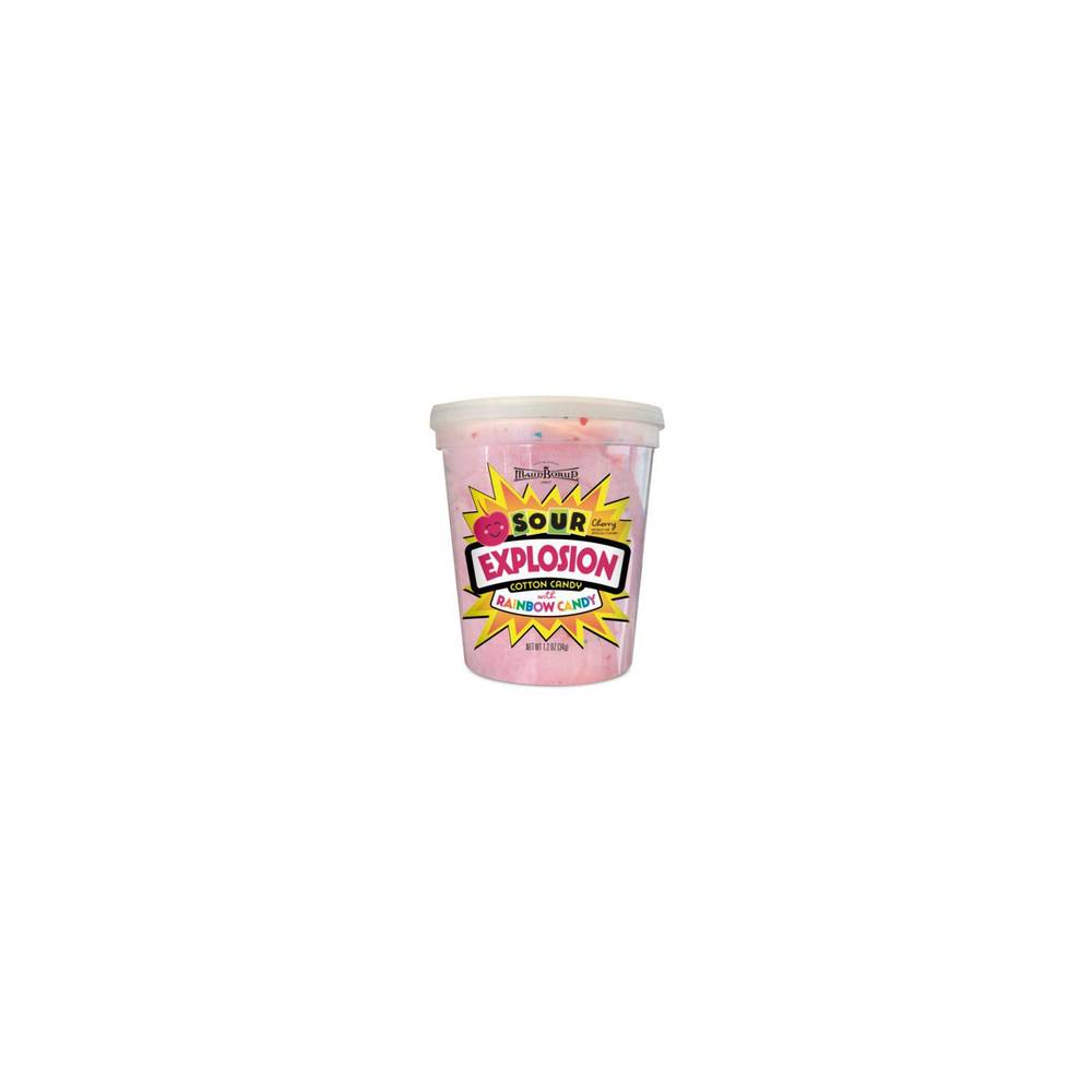 Maud Borup Sour Explosion Cotton Candy, Cherry, 1.2 Oz