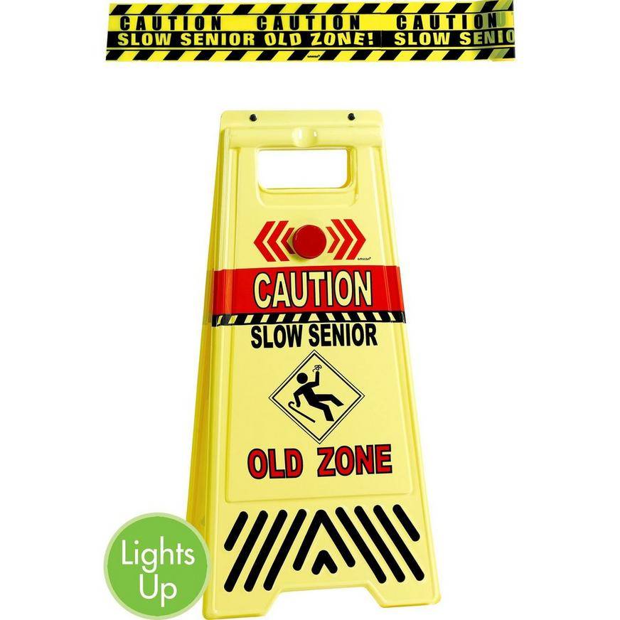 Old Zone Caution Floor Sign Caution Tape