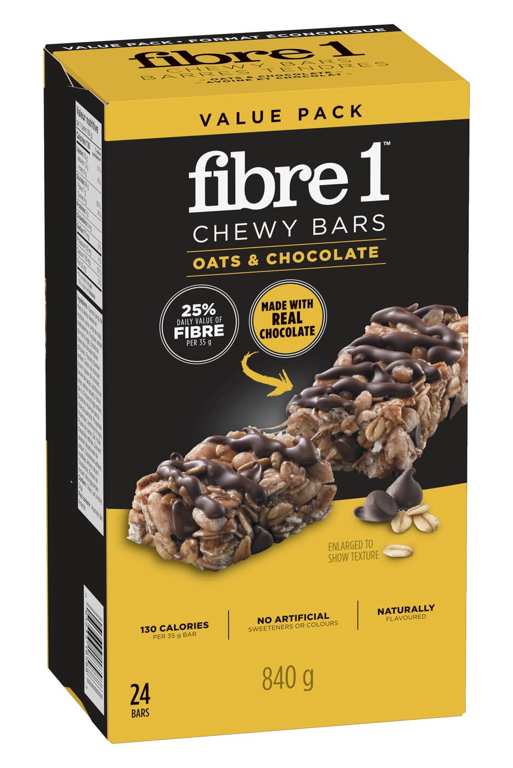 Fibre One Chewy Bars Value pack, Oats & Chocolate (840 g, 24 ct)