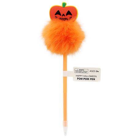Happy Halloween Pumpkin, Witch or Frankenstein Pom Pom Pen Assortment - 1.0 ea