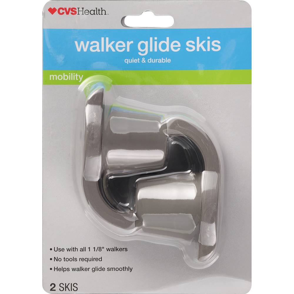 Cvs Health Walker Rubber Glide Skis, 2 Ct