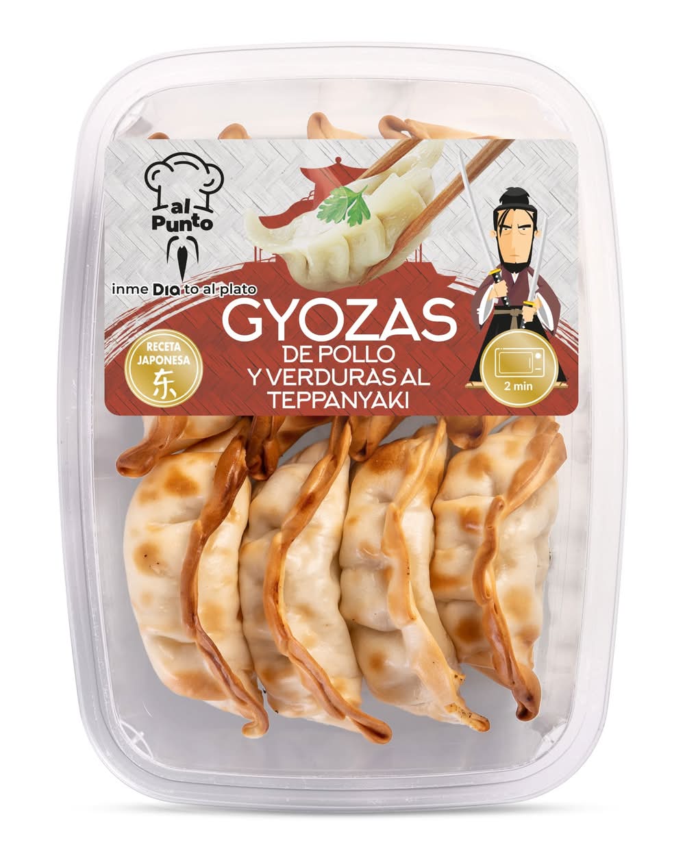Gyozas De Pollo Y Verduras Al Teppanyaki Al Punto Dia Bandeja 140 G
