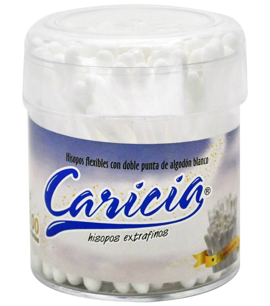 Caricia COTONETES PLASTICO FCO*100