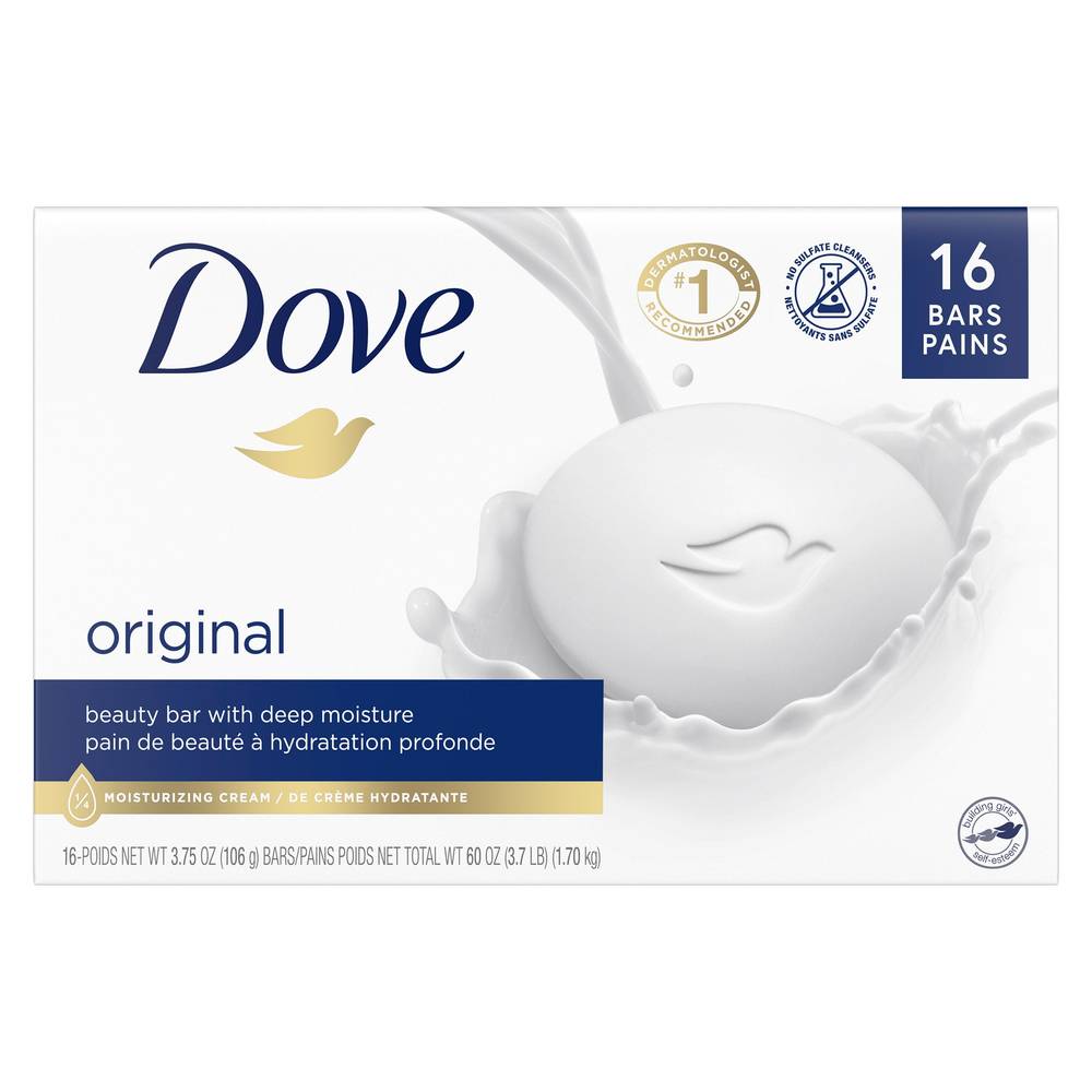 Dove - Pain De Savon Original, 16 X 106 G