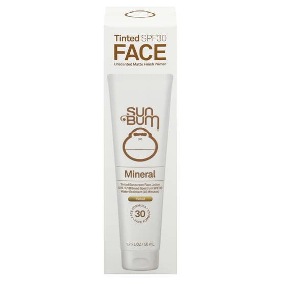Sun Bum Mineral Tinted Sunscreen Face Lotion Spf 30