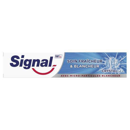 Signal dentifrice soin fraîcheur blancheur crystal gel