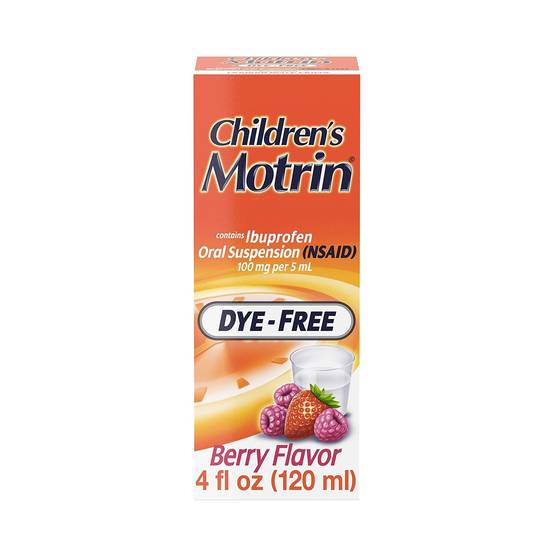 Children's Motrin Ibuprofen Kids Medicine, Berry Flavored, 4 OZ