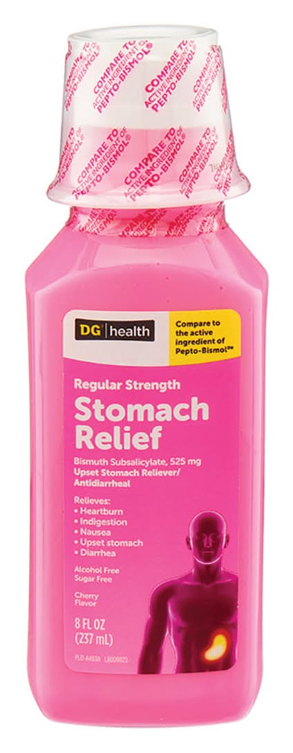 Dg Health Stomach Relief Liquid Cherry Flavor 8 Fl Oz