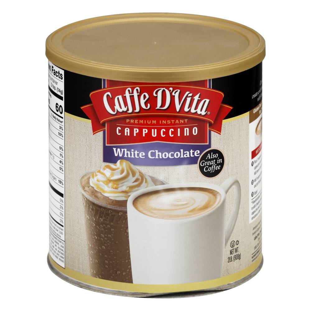 Caffe D'Vita Premium Instant White Chocolate Cappuccino (2 lbs)