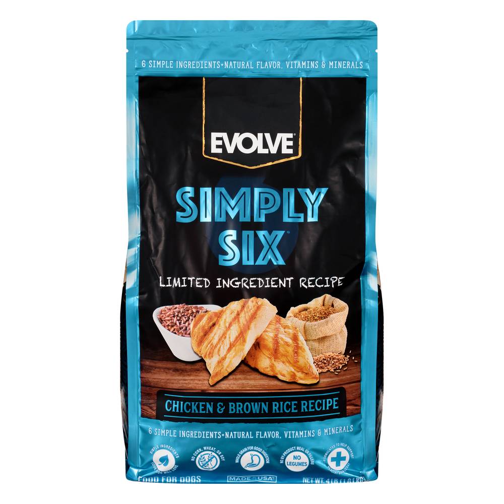 Evolve Simply Six Chicken & Brown Rice Recipe Dog Food (4 lbs)