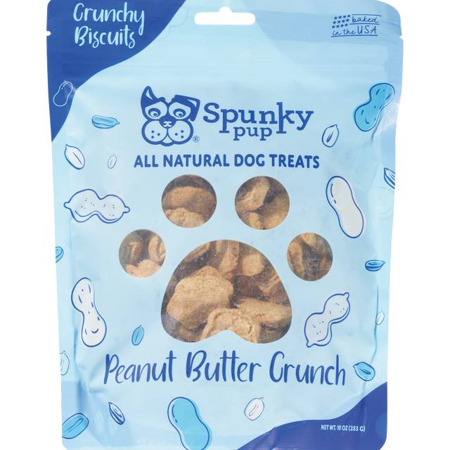 Spunky Pup All Natural Dog Treats, Peanut Butter Kiss, 10 oz