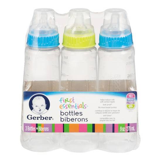 Gerber First Essentials Silicone Bottle Medium Flow (3 units)