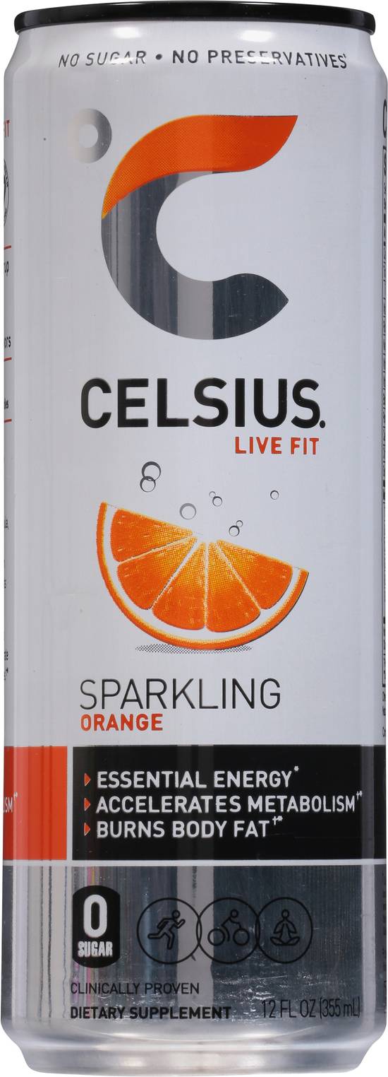 Celsius Live Fit Sparkling Energy Drink (12 fl oz) (orange)