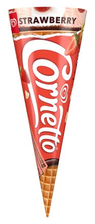Cornetto Strawberry, Ice Cream Cone (120ml)