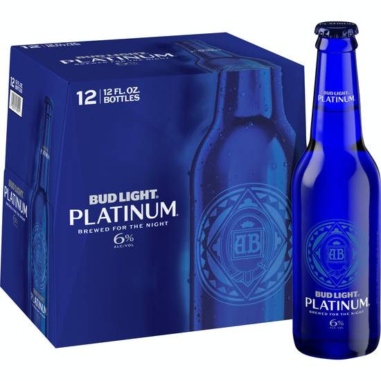 Bud Light Platinum Brewed For the Night Beer (12 pack, 12 fl oz)