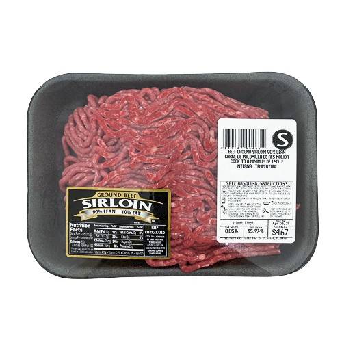 90% Lean Ground Beef Sirloin