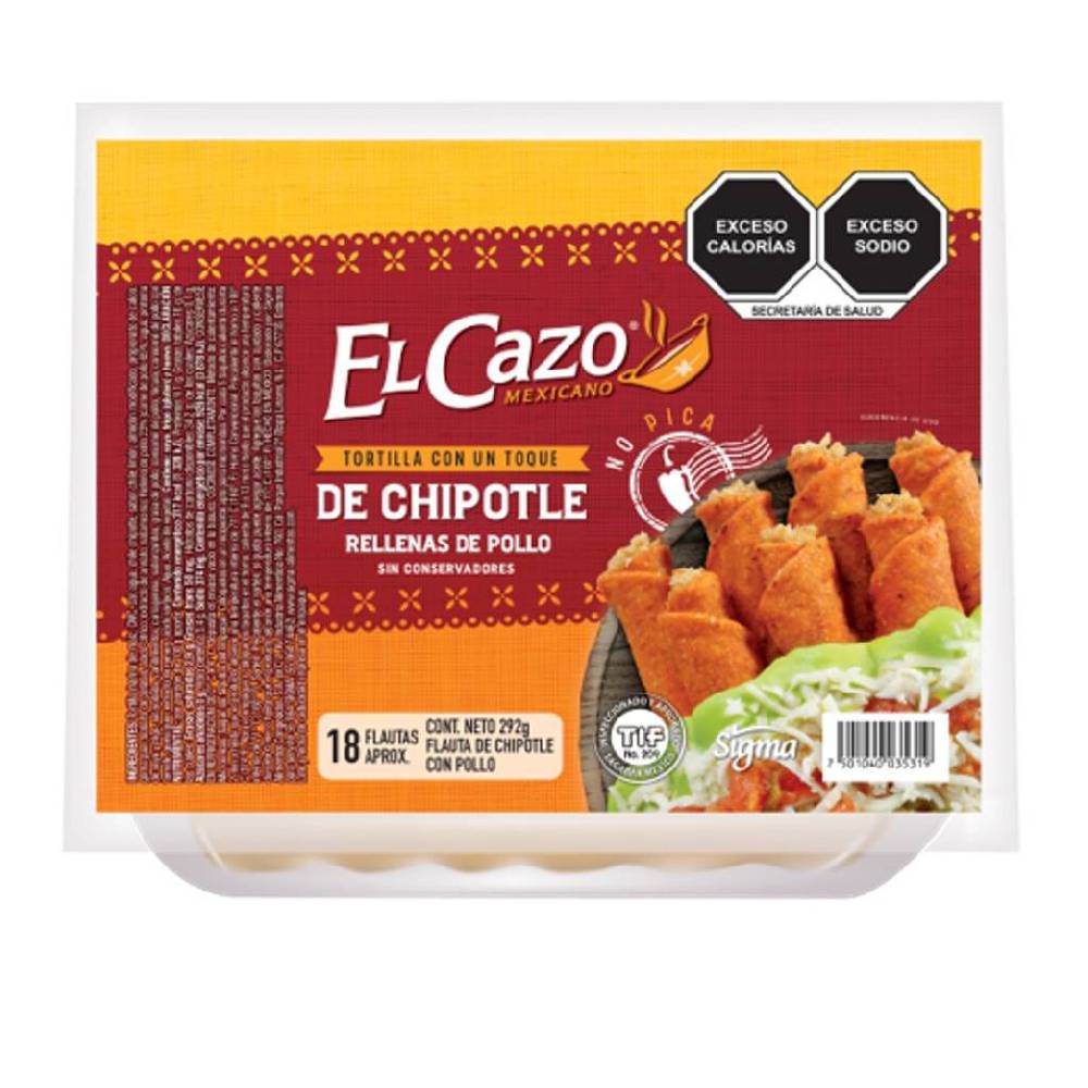 El cazo flautas de pollo con chipotle