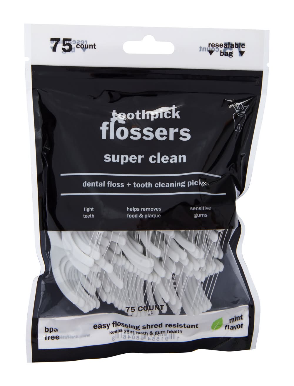 Mint Toothpick Dental Flossers 75-Count